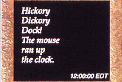 1996 Patricia Search Hickory Dickory Dock: The Clock Strikes One in Hyperspace!
