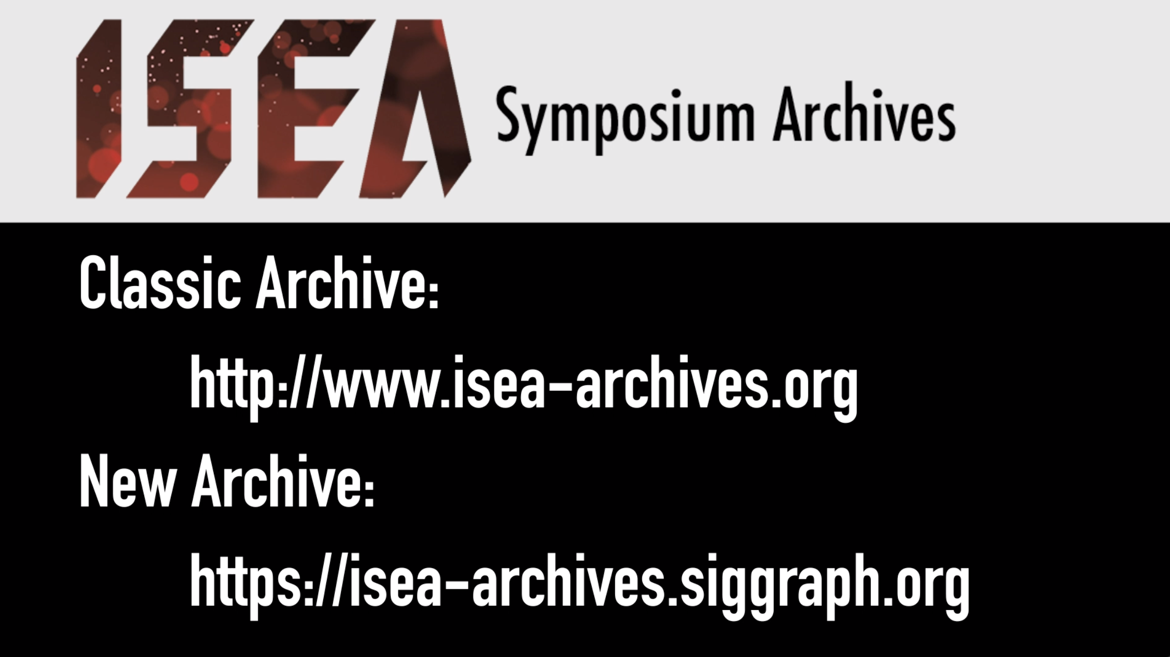 ISEA Archives URLs